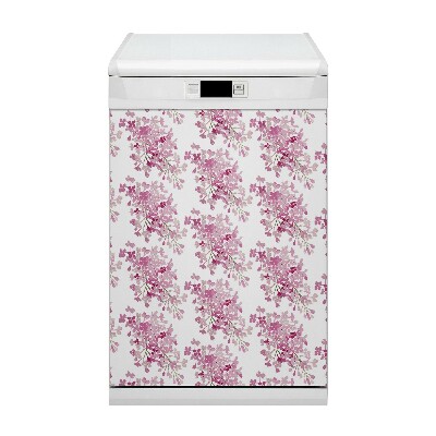Funda magnética para lavavajillas Flores rosadas