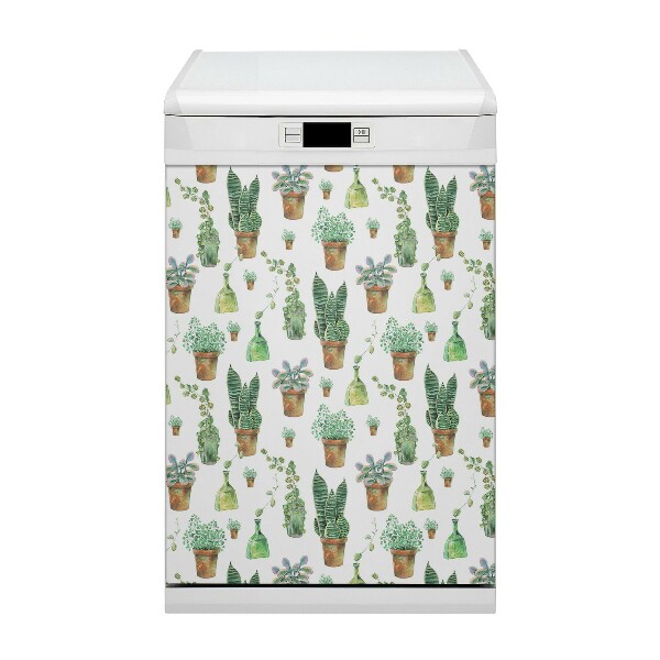 Cubierta para lavavajillas Cactus pintados