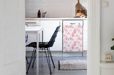 Imán decorativo para lavavajillas Triángulos rosas