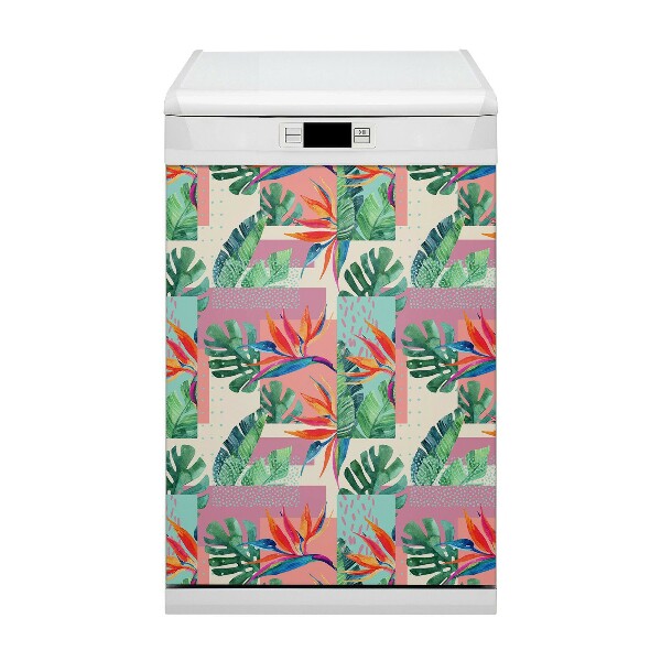 Funda magnética para lavavajillas Mosaico tropical