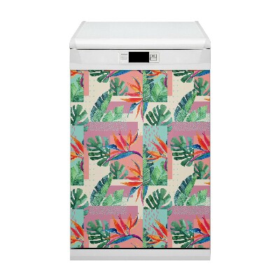 Funda magnética para lavavajillas Mosaico tropical