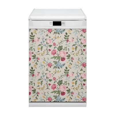 Funda magnética para lavavajillas Flores coloridas