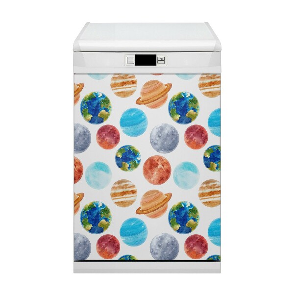 Imán decorativo para lavavajillas Planetas coloridos