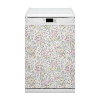 Funda magnética para lavavajillas Flores coloridas