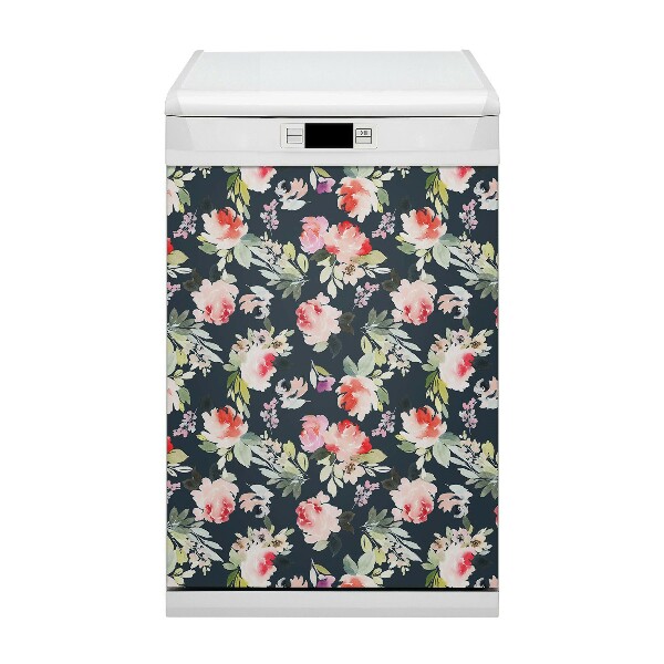 Imán decorativo para lavavajillas Flores pintadas