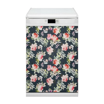 Imán decorativo para lavavajillas Flores pintadas