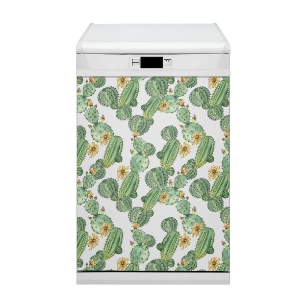 Funda magnética para lavavajillas Cactus con flores