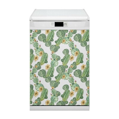 Funda magnética para lavavajillas Cactus con flores