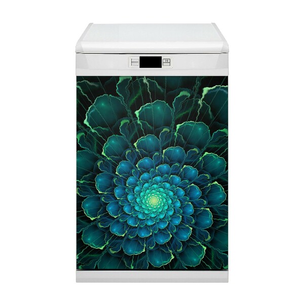 Funda magnética para lavavajillas Flor verde