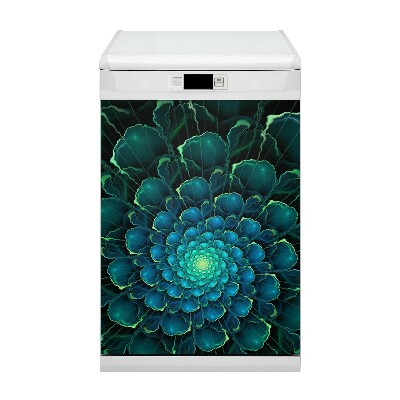 Funda magnética para lavavajillas Flor verde