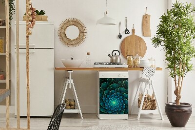 Funda magnética para lavavajillas Flor verde