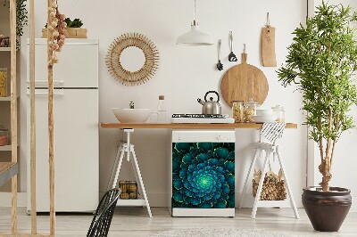 Funda magnética para lavavajillas Flor verde