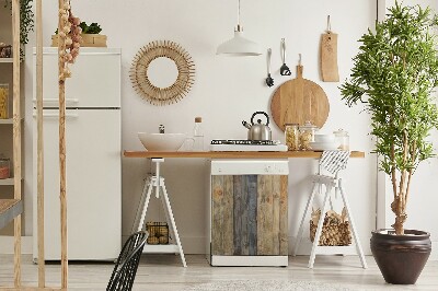 Imán decorativo para lavavajillas Tablas marrones verticales