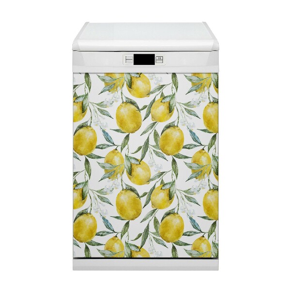 Cubierta magnética para lavavajillas Limones pintados