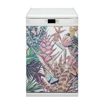 Imán decorativo para lavavajillas Flores y mariposas