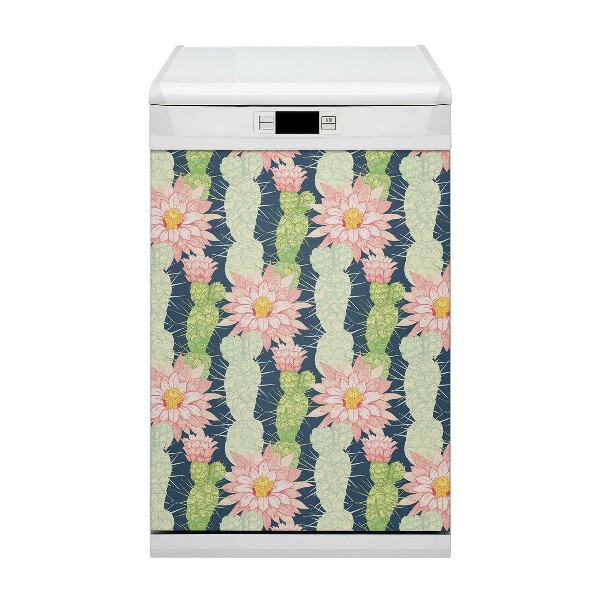 Funda magnética para lavavajillas Flores de cactus