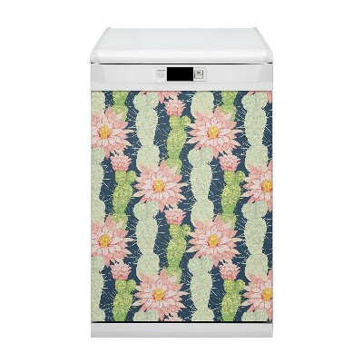 Funda magnética para lavavajillas Flores de cactus