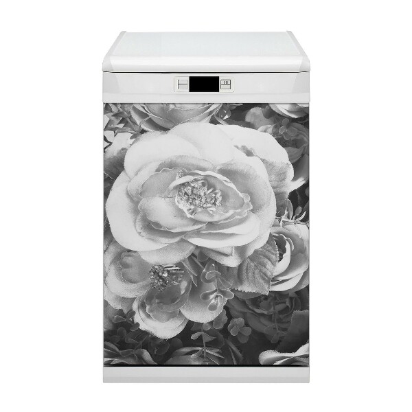 Cubierta magnética para lavavajillas Rosas retro