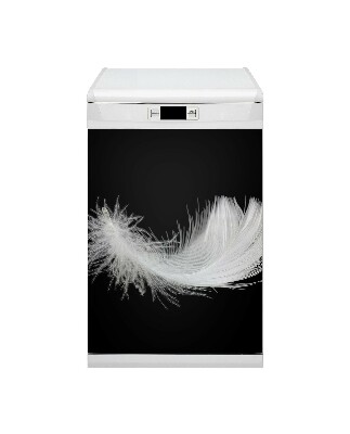 Imán decorativo para lavavajillas Pluma blanca