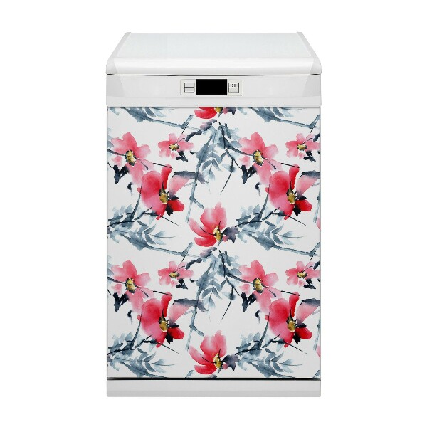 Funda magnética para lavavajillas Patrón de flores
