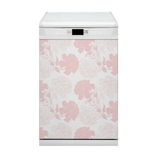 Imán decorativo para lavavajillas Flores rosadas