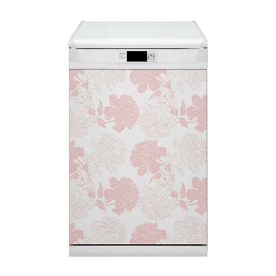 Imán decorativo para lavavajillas Flores rosadas