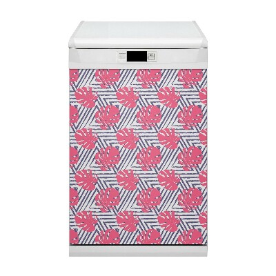 Funda magnética para lavavajillas Hojas rosadas