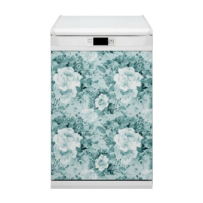 Imán decorativo para lavavajillas Flores azules