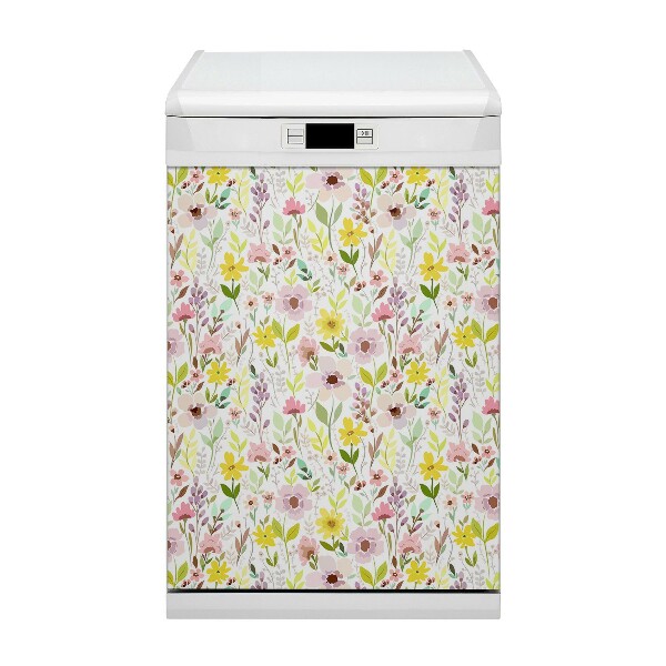 Funda magnética para lavavajillas Flores coloridas