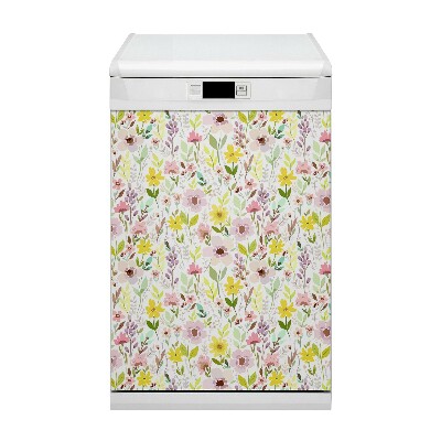 Funda magnética para lavavajillas Flores coloridas