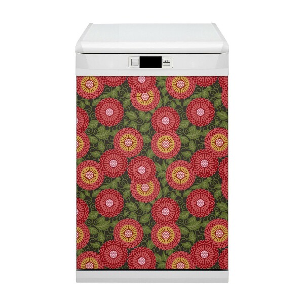Funda magnética para lavavajillas Flor geométrica