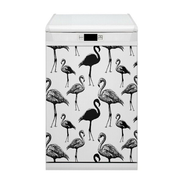 Funda magnética para lavavajillas Flamencos retro