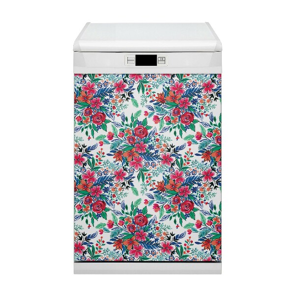 Imán decorativo para lavavajillas Flores coloridas