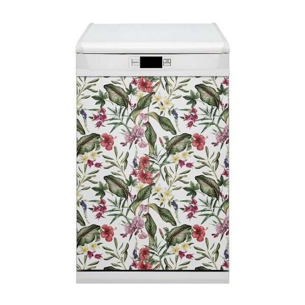 Funda magnética para lavavajillas Flores tropicales