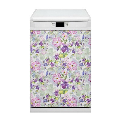 Cubierta para lavavajillas Flores moradas