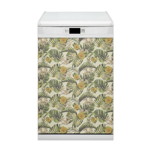 Funda magnética para lavavajillas Flores tropicales