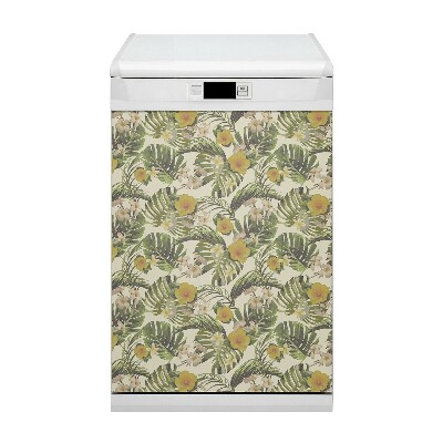 Funda magnética para lavavajillas Flores tropicales