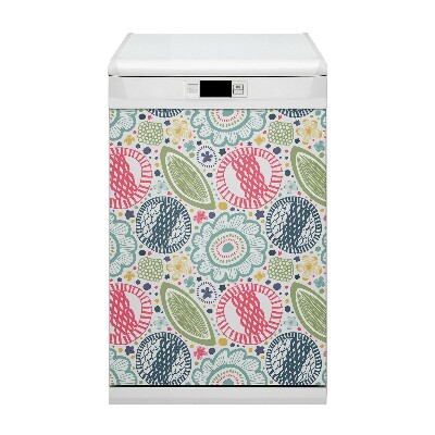 Funda magnética para lavavajillas Flores coloridas