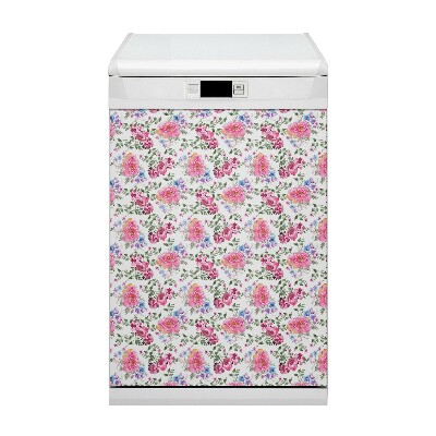 Cubierta magnética para lavavajillas Rosas estilo vintage