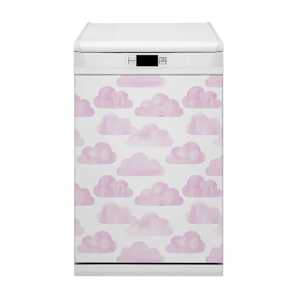 Funda magnética para lavavajillas Nubes rosas