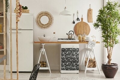 Imán decorativo para lavavajillas Hojas negras