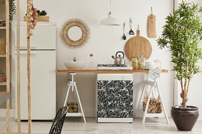 Imán decorativo para lavavajillas Hojas negras