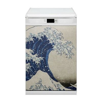 Cubierta magnética para lavavajillas arte japonés