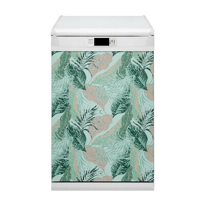 Cubierta para lavavajillas Hojas tropicales