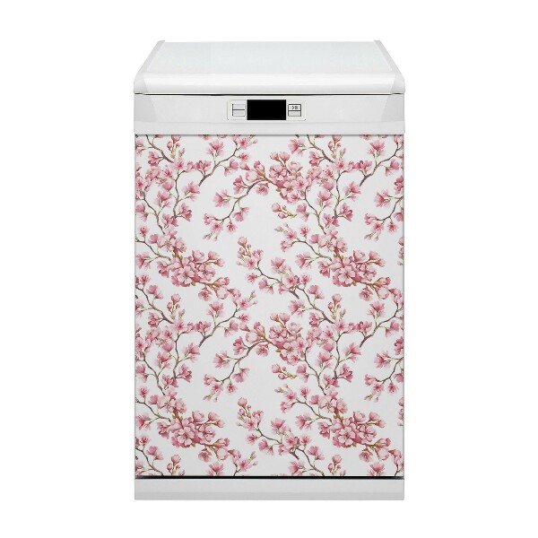 Funda magnética para lavavajillas Flores rosadas