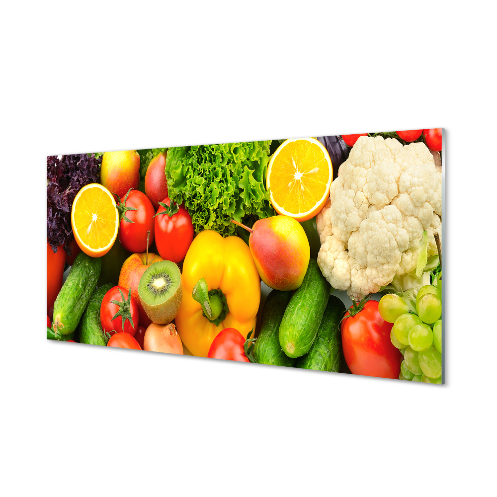 Cuadros acrílicos Pepino coliflor kiwi