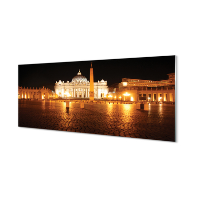 Cuadro de cristal acrílico Noche roma basilica square