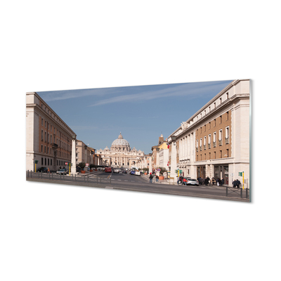 Cuadro de cristal acrílico Catedral de roma edificios calles