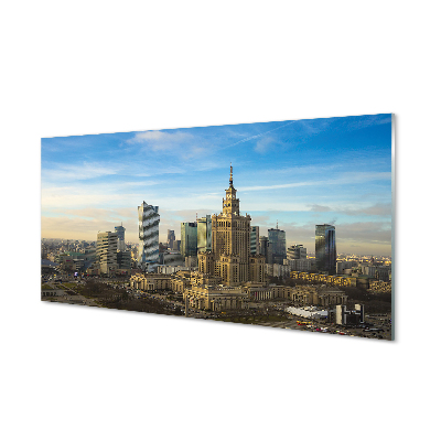 Cuadro de cristal acrílico Panorama de los rascacielos varsovia