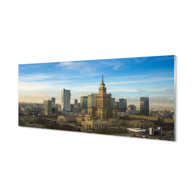 Cuadro de cristal acrílico Panorama de los rascacielos varsovia